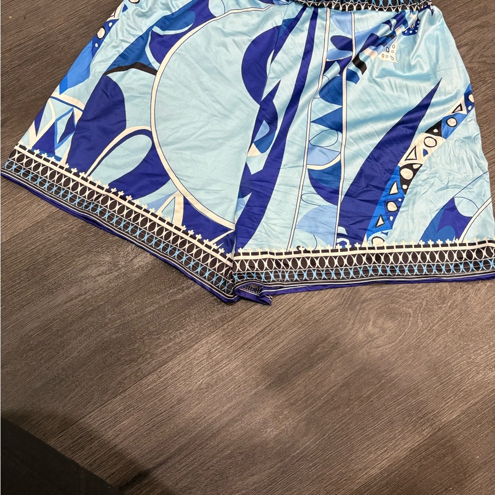 Blue Printed Women’s Shorts